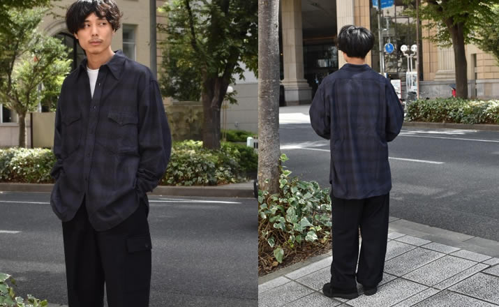 COMOLI コモリ　21AW  ウールシルクワークシャツ