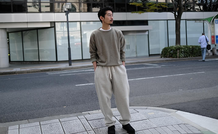 comoli コモリ コットン吊裏毛 パンツ 21aw