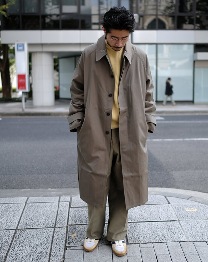 Cristaseya TRENCH WITH LEATHER PATCH コート