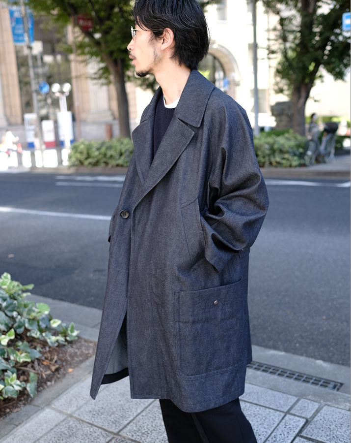 HERILL　cashmere denim P coat　コート